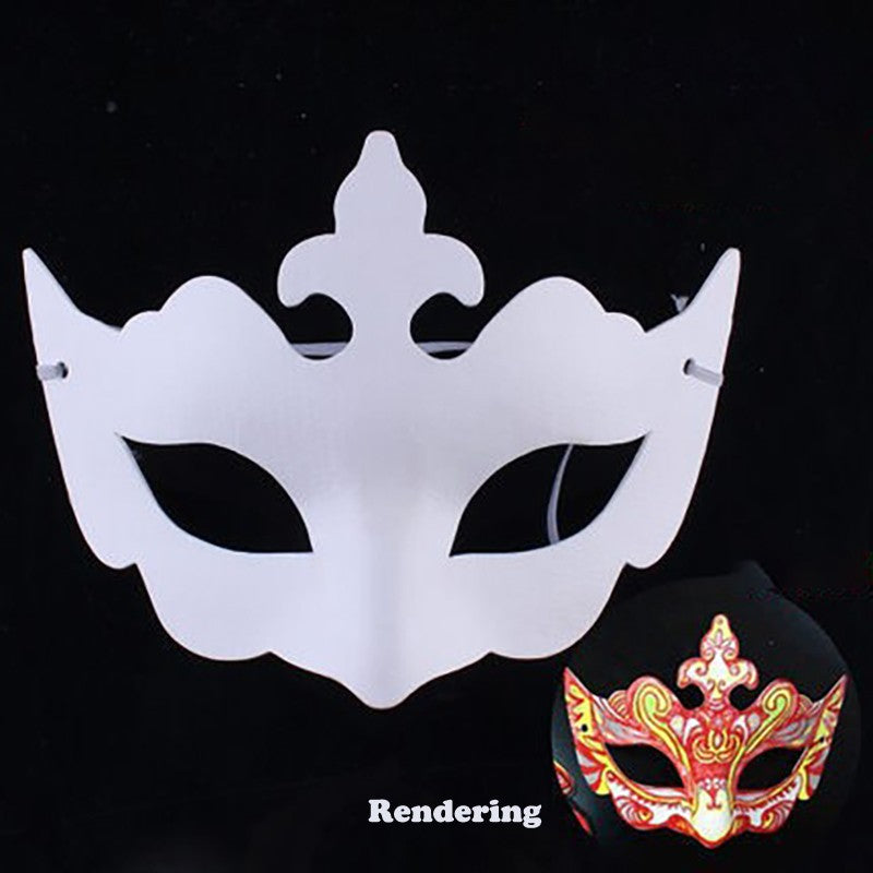 Costume Party Mask 12 Styles Party Mask Decoration White Paper Mask Paper Masquerade Party Accessory For Decoration Draw
