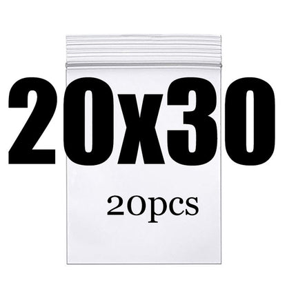 Clear Thick Zip Lock Ziplock Storage Bags Heavy-Duty Transparent Plastic Zip Package Small Jewelry Packing Reclosable Poly Pouch