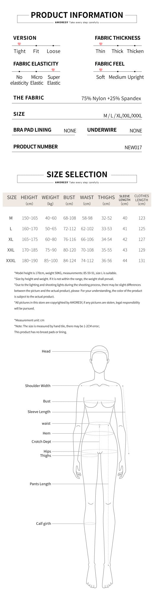 AMORESY Satin Glossy tights colourful Glossy bodysuit Silk Smooth Long sleeved zipper full body suit