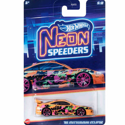 Hot Wheels Neon Speeders Series 8 Diecast Car Set 1/64 Scale Models Mazda RX-7 Datsun 510 B C D HLH72 Collectible Toy Xmas Gifts