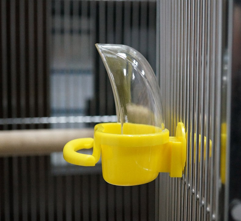 CAITEC Caixa de Alimentação à Prova de Derramamento para Pássaros Recipiente de Comida para Papagaios Resistente a Mordidas Anti-derramamento Menos Desperdício na Alimentação
