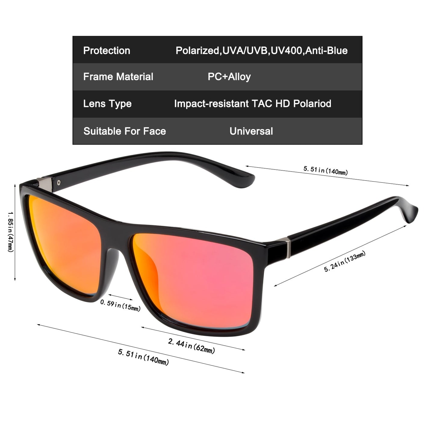 New Polarized Driving Brand Designer Sunglasses Luxury Men Aviation Square Sun Glasses Women Vintage Retro Glasses Shades