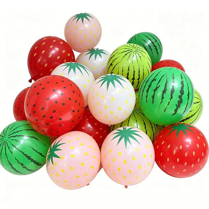20/50pcs Strawberry Balloons Watermelon Fruit Birthday Party Summer Beach Hawaiian Party Decoration Chlidren Kid Birthday Globos
