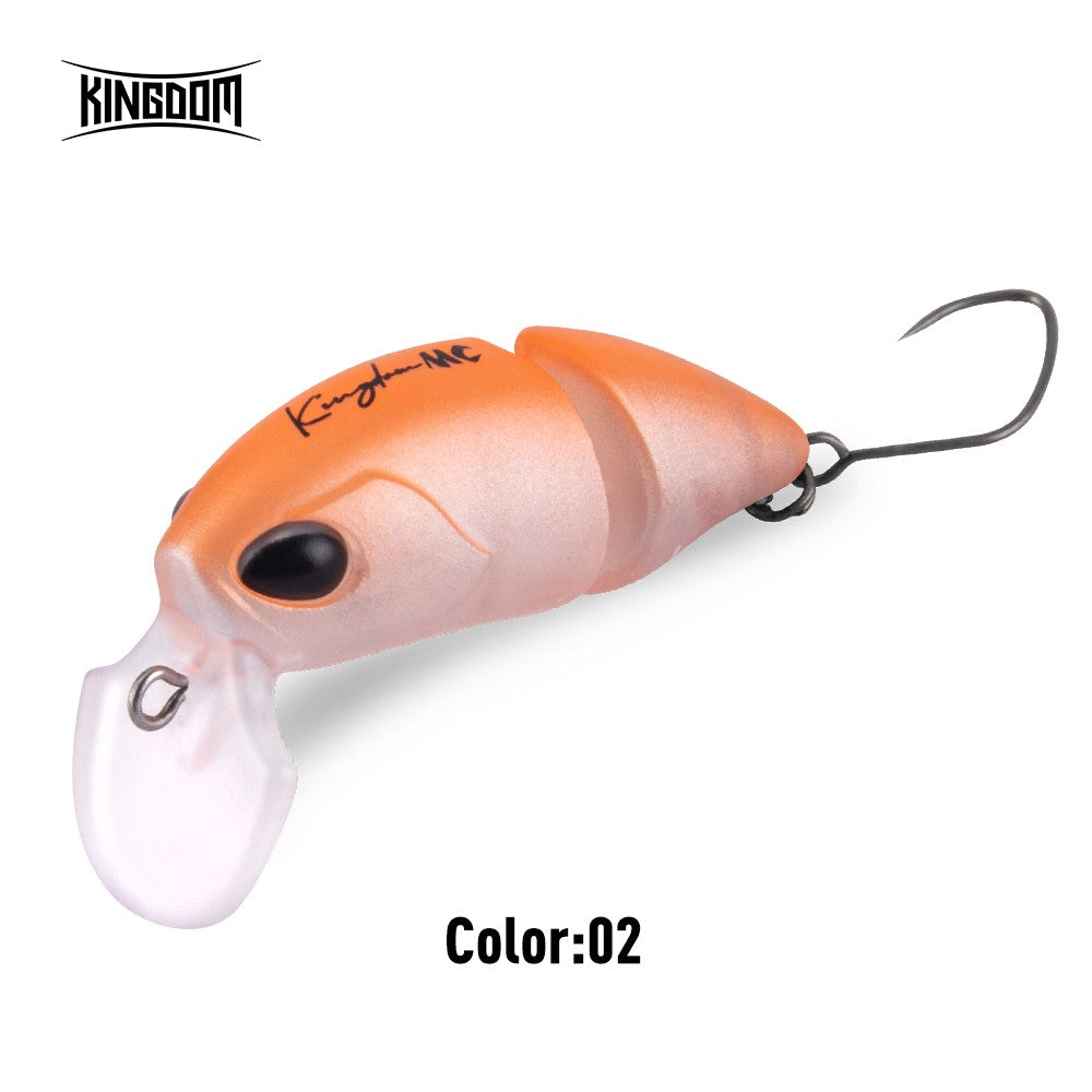 Isca Artificial Kingdom Micro Expert para Pesca 2.3g 37mm Minnow Articulado Flutuante Isca Rígida Swimbait Crankbait de Superfície Isca para Truta