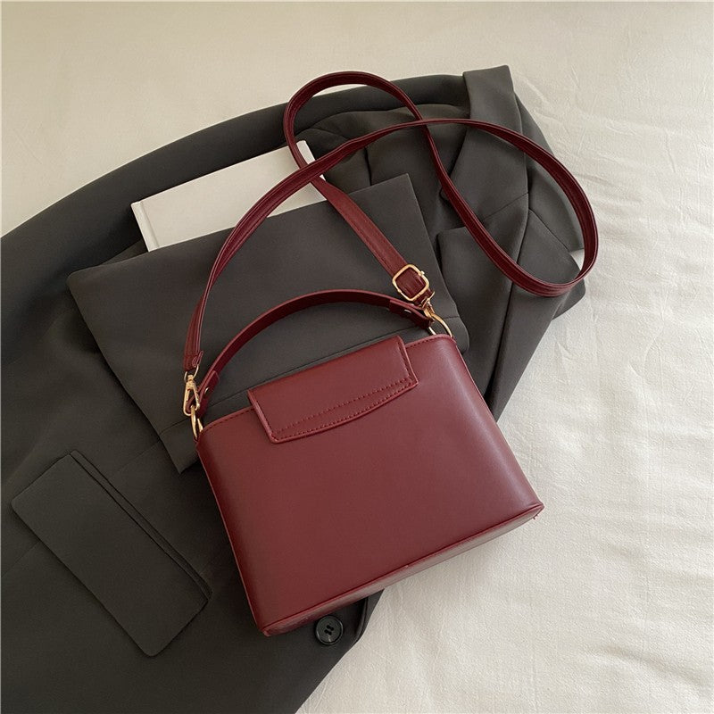 Fashionable Mini Suede Women's Bag, Faux Suede Tote Bag, Hardware Lock Buckle Decoration Handbag Purse Shoulder Cross Body Bags