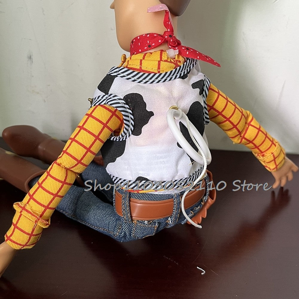 Toy Story 4 Woody e Jessie Articulados com Falas Canto Macio Fofo Anime Figura Decoração Modelo Presente de Aniversário Brinquedos