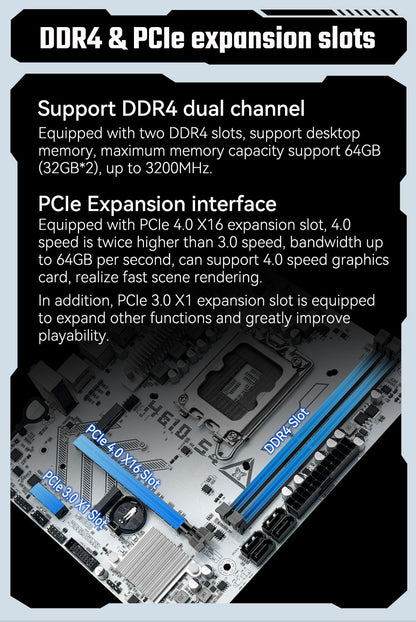 Placa-mãe MACHINIST H610 S4 LGA 1700 suporte Intel Core 12/13/14 geração I3, I5 CPU DDR4 desktop RAM NVME M.2 USB 3.0