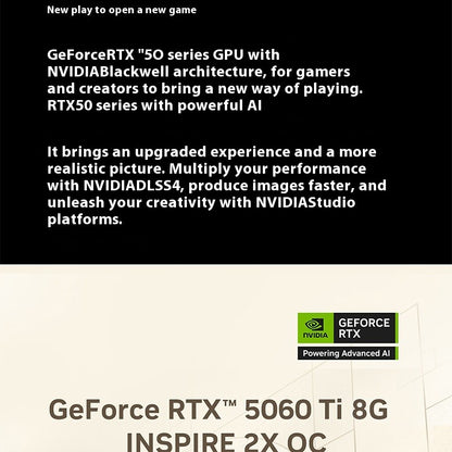 MSI RTX5060Ti 16G INSPIRE 2X OC Gaming Graphics Card 5060ti rtx 5060 ti 256-bit GDDR7 Desktop placa de video Video Card