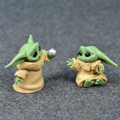New 5pcs/set Baby Yoda Grogu Mandalorian Action Figure Toys 4-7cm Yoda Baby Action Toys Star Wars Figuras Hot Xmas Gifts