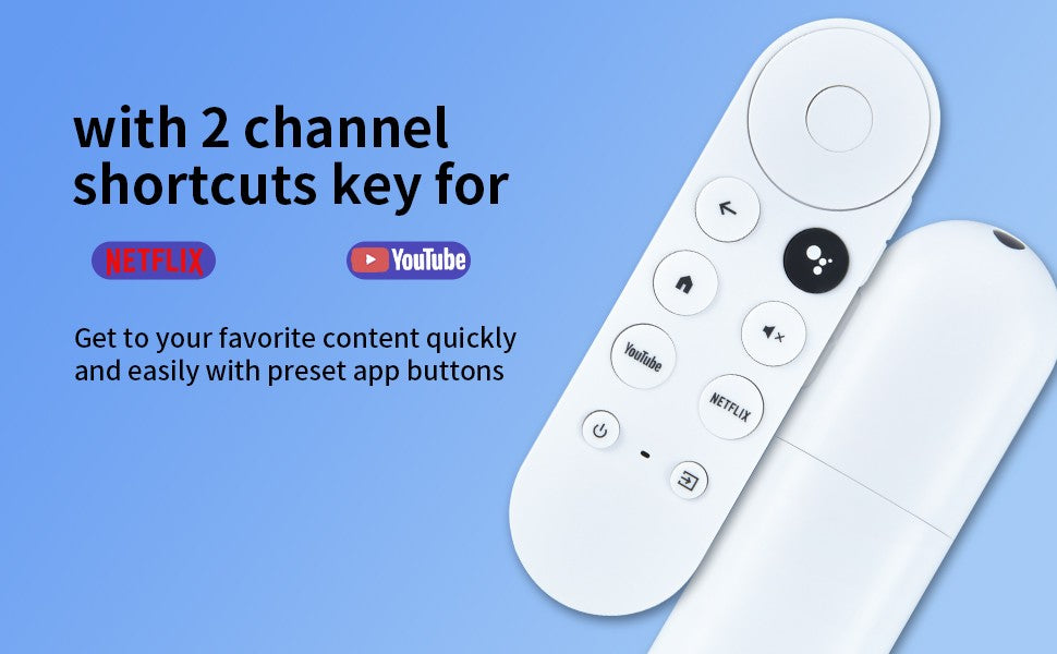 (Somente Remoto) Controle Remoto por Voz de Reposição G9N9N para Google Chromecast 4k Snow Streaming Media Player