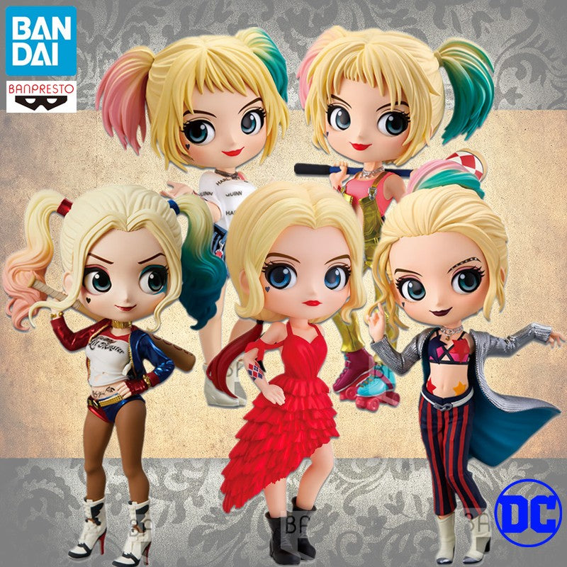 Bandai Autêntico Qposket Dc Hero Arlequina Coringa Mulher Maravilha Supergirl Boutique Modelo Artesanal Presentes Periféricos Colecionar Brinquedos