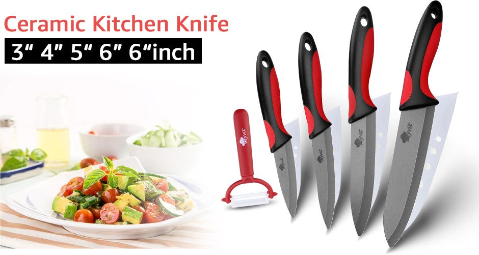 Faca de Cozinha Chef Inoxidável Faca de Cerâmica para Frutas Faca Utilitária Doméstica para Fatiar Legumes Lâminas Pretas Afiadas para Cozinhar