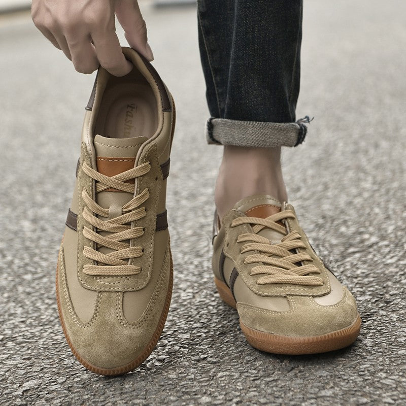 All-match Male Skate Shoes Skateboard Footwea Genuine Leather Sneakers 2025 New Arrival Mens Tenis Masculino Leisure Walk Flats