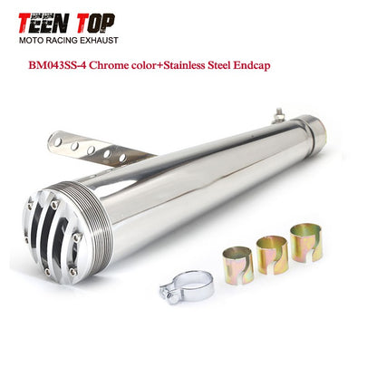 38 40 42 45MM Retro Motorcycle Exhaust Pipe For Harley Honda 125CC 250CC Exhaust Muffler 430mm Punk Racing Tailpipe Escape Moto
