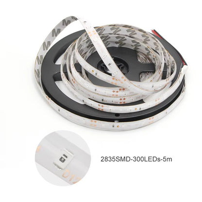 Flexible DC 12V 5m LED Strip Light SMD 2835 300 LEDs Christmas Garland Wire Diode Tape Lamp Gaskets Pack of 1