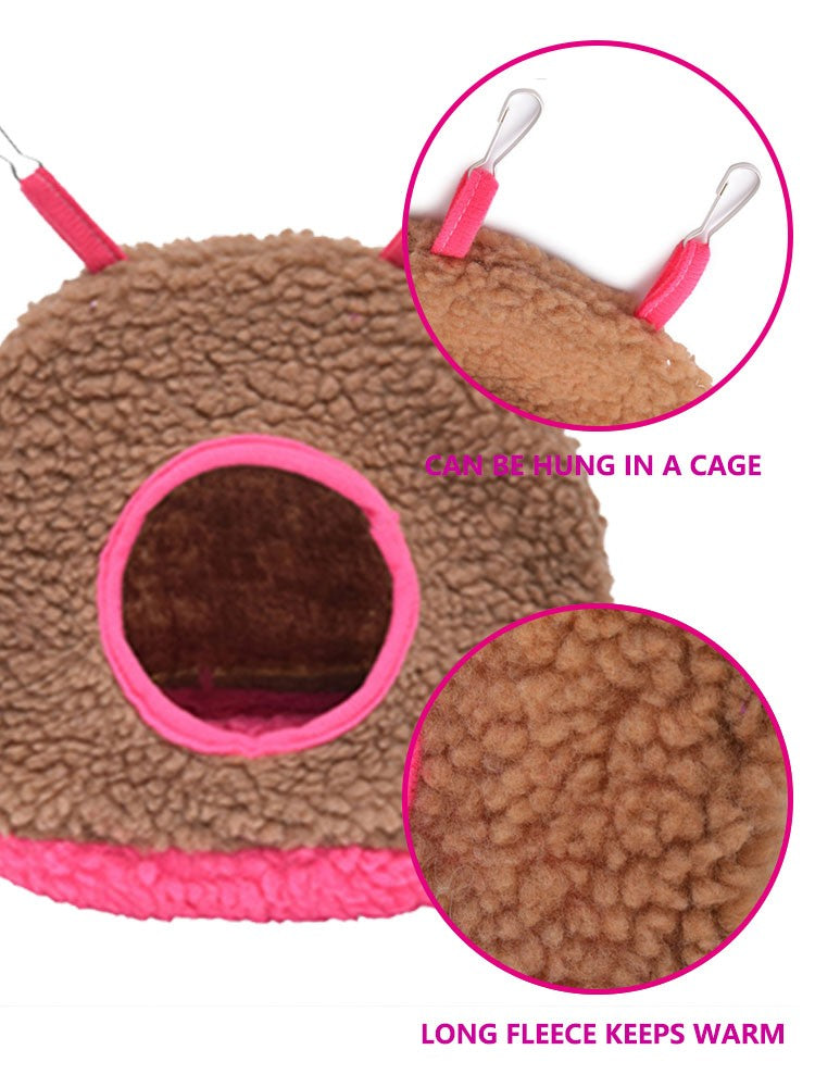 Ninho de Pássaro Quente de Inverno Papagaio Casa de Polar Fleece Periquito Rede Pequeno Animal de Estimação Pendurado Balanço Cama Caverna Acessórios para Gaiola de Pássaros