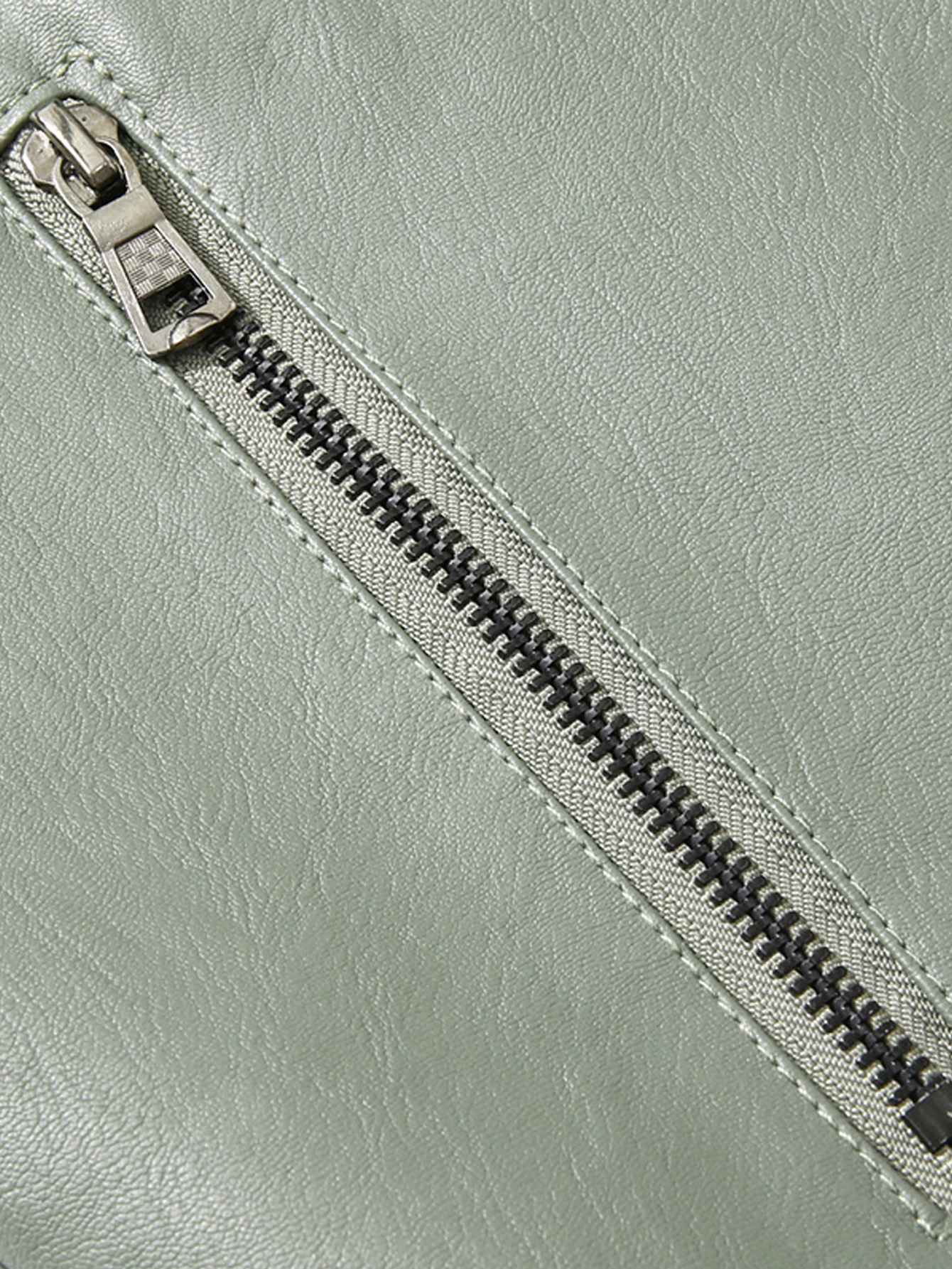 Men's Large Leather Jacket Fashion Collar PU Leather Motorcycle Slimming Cycling Coat New Men Waterproof Leather Jacket