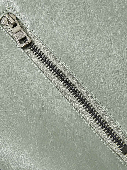 Men's Large Leather Jacket Fashion Collar PU Leather Motorcycle Slimming Cycling Coat New Men Waterproof Leather Jacket