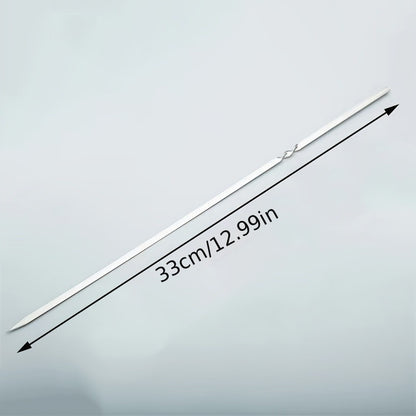10Pcs Stainless Steel Barbecue Skewer Reusable BBQ Skewers Kebab Iron Stick For Outdoor Camping Picnic Tools Cooking Tools