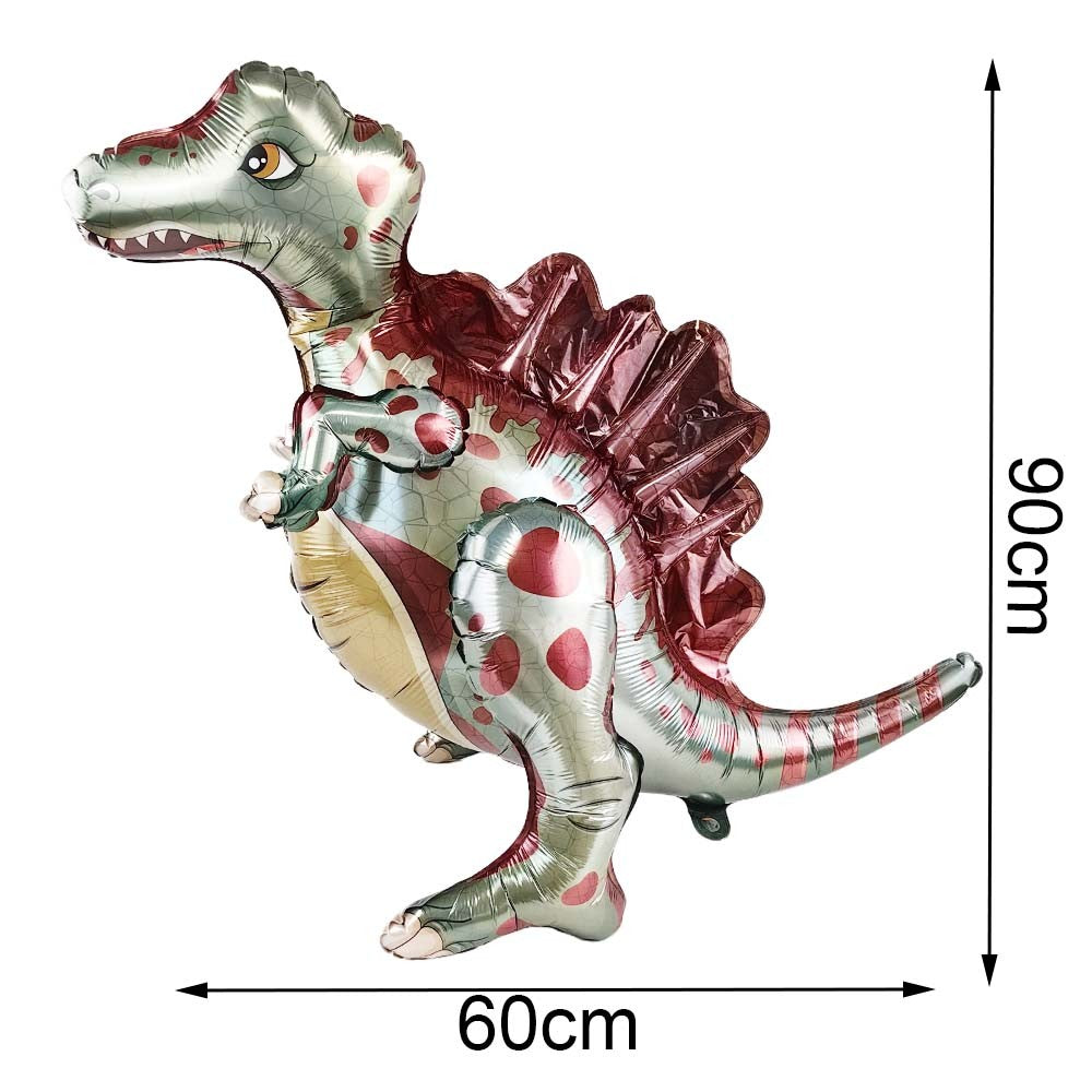 Dinosaur Party Decor 32inch Dinosaur Number Balloons 1-3 Year Olds Kid Birthday Baby Shower Matte Cartoon Foil Balloon Decors