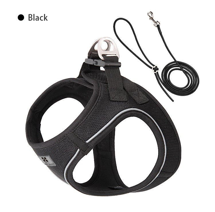Dog Harness Leash Set for Small Medium Dog Adjustable Reflective Puppy Cat Harness pet Vest Chihuahua Dachshund Outdoor Walking