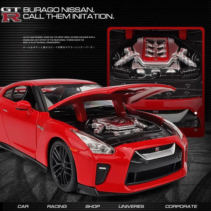 Bburago 1:24 Nissan GTR R35 2017 Alloy Car Diecasts & Toy Vehicles Car Model Miniature Scale Model Car Toy For Children