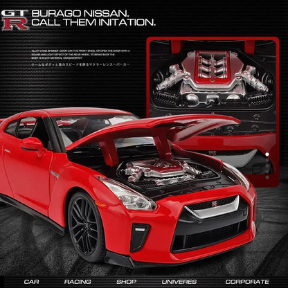 Bburago 1:24 Nissan GTR R35 2017 Alloy Car Diecasts & Toy Vehicles Car Model Miniature Scale Model Car Toy For Children