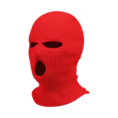 New Full Face Cover Ski Mask Hat 3 Holes Balaclava Army Tactical CS Windproof Knit Beanies Bonnet Winter Warm Unisex Caps