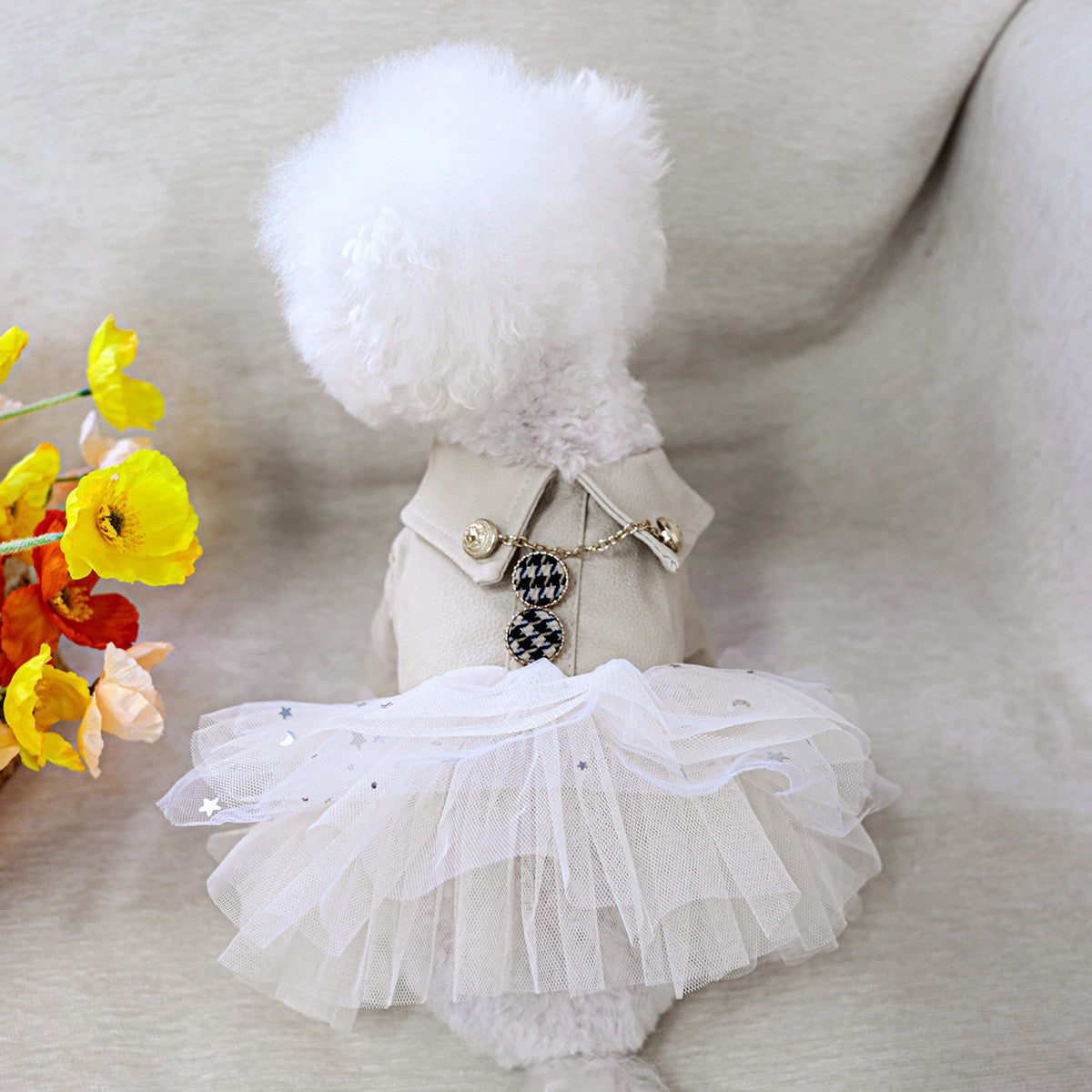 Roupa de Luxo para Cães Roupa de Princesa em Couro Preto Impermeável Outono Inverno para Cães Pequenos e Grandes Menina Menino Casaco XS XL Trajes Elegantes