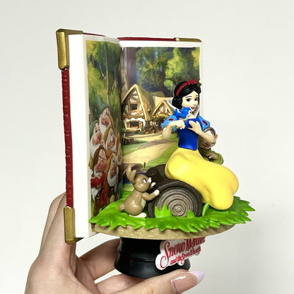 Disney Princess Snow White Action Figure Toy Snow White and the Seven Dwarfs D-Stage Story Book Series Anime Figures Model Gifts