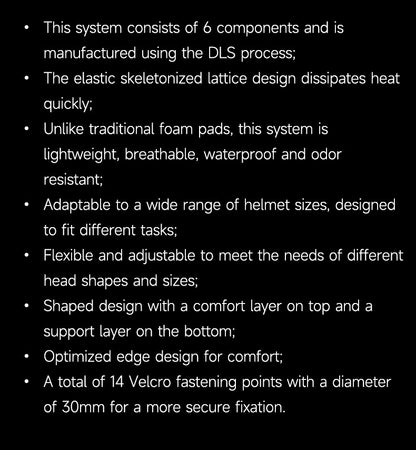 Tactical helmet polymer honeycomb 3D printed inner pad padding breathable hunting helmet accessories upgraded version