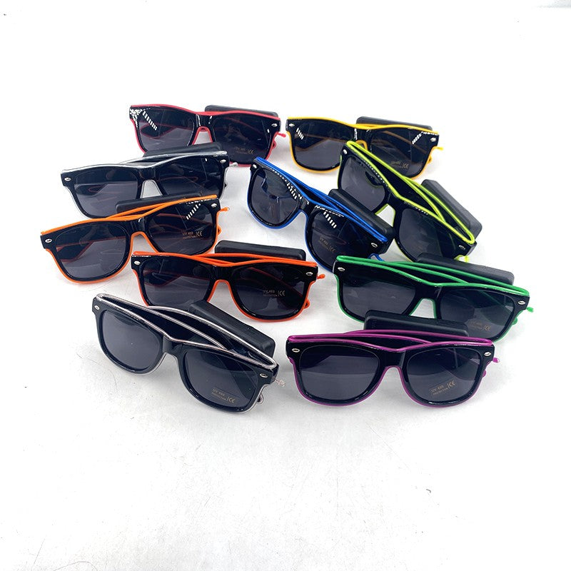 New Cool Wireless Glowing LED Light Up Glasses For Rave Festival Party Luminous Neon Mosaic Sunglasses Club Disco Eye Glasses