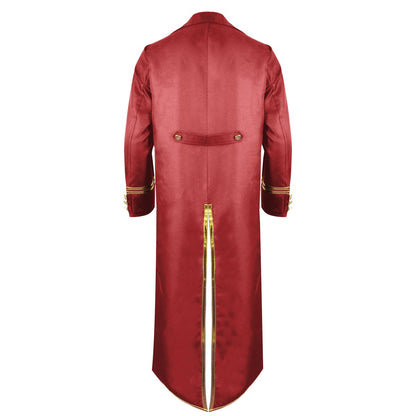 Halloween Costume Men Tuxedo Medieval Vintage Costume Male Mid-Length Punk Vintage Gilt Tuxedo Stage Performance Clothing
