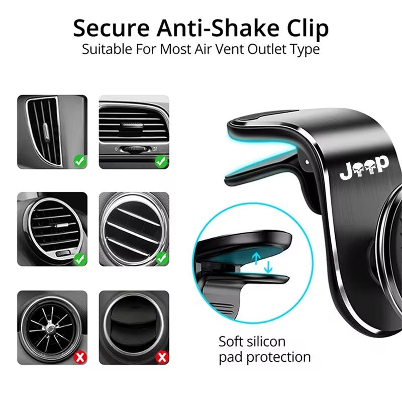 Magnetic Car Phone Holder Air Vent Clip Mount For Jeep Renegade Compass Grand Cherokee Wrangler jk Gladiator Car Accessories