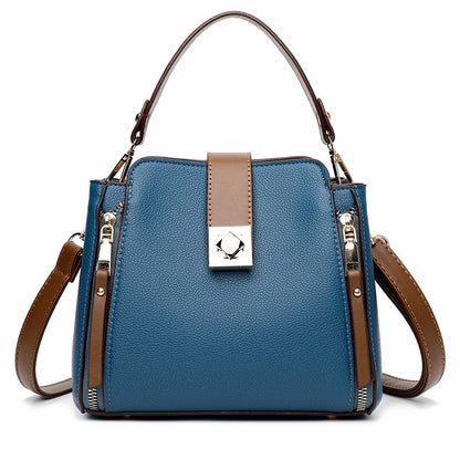 Small Bucket Shoulder Bags For Women Luxury Designer PU Leather Messenger Crossbody Bags Ladies Casual Solid Color Purse Handbag