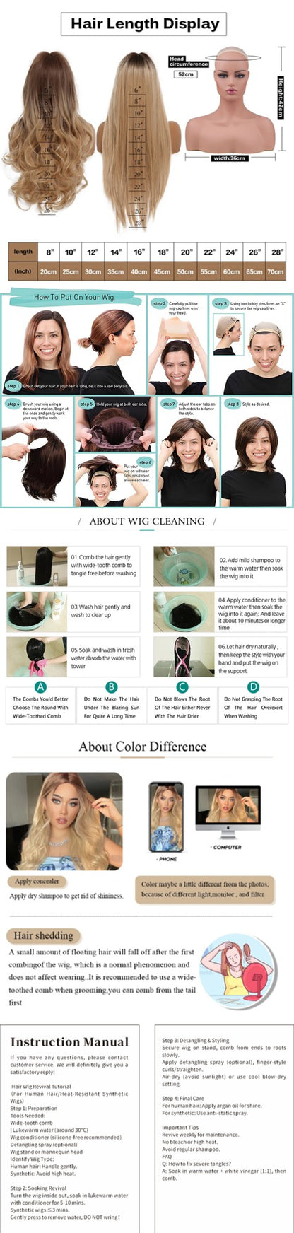 High-Quality Miku Anime Cosplay Synthetic Hair 46-Inch Detachable Double Ponytail Halloween Carnival Daily Party Wig Nature