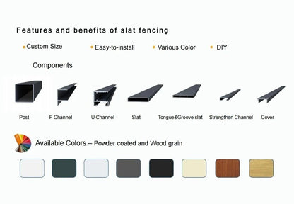 Painel de Cerca de Alumínio à Prova de Ferrugem - Barreira de Segurança para Jardim/Quintal com Pintura Eletrostática a Pó | Fácil Instalação