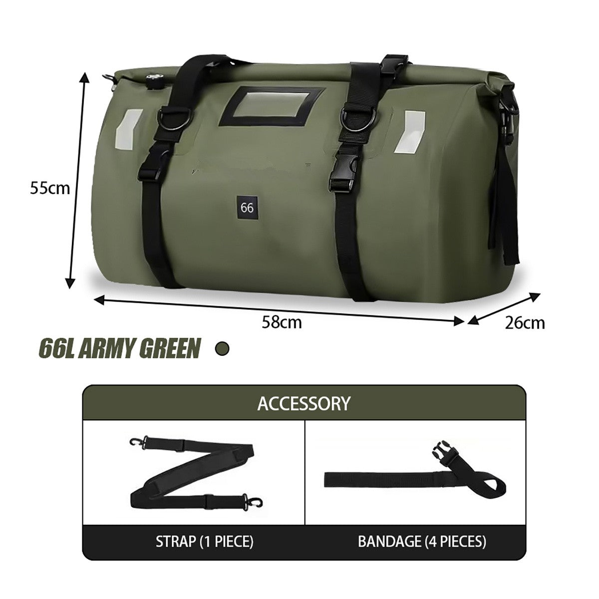 Universal Motorcycle Waterproof Tail Bags Back Seat Bags Cycling Camping Travel Bag Motorbike Scooter Sport Luggage Pack 66L 40L