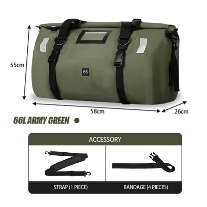 Universal Motorcycle Waterproof Tail Bags Back Seat Bags Cycling Camping Travel Bag Motorbike Scooter Sport Luggage Pack 66L 40L