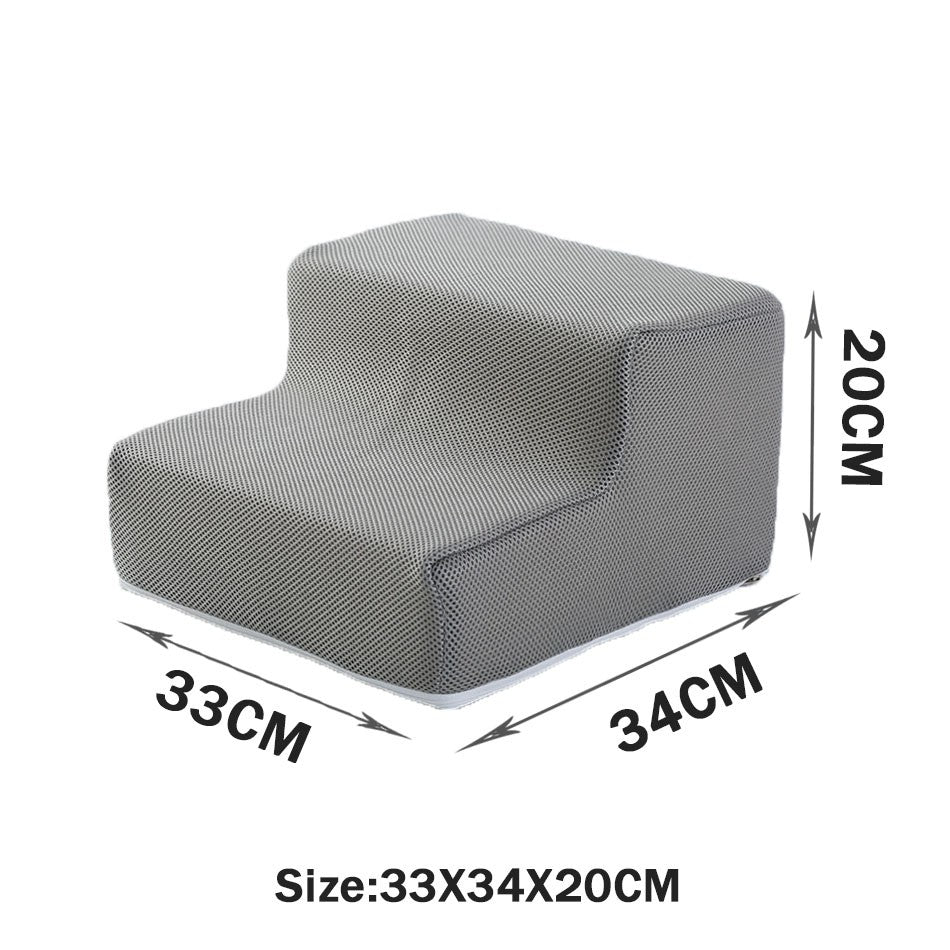 Escada para Cães 3 Degraus, Escada para Cachorro Pequeno, Gato, Filhote, Ramap para Cães, Antiderrapante, Removível