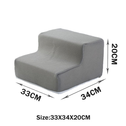 Escada para Cães 3 Degraus, Escada para Cachorro Pequeno, Gato, Filhote, Ramap para Cães, Antiderrapante, Removível