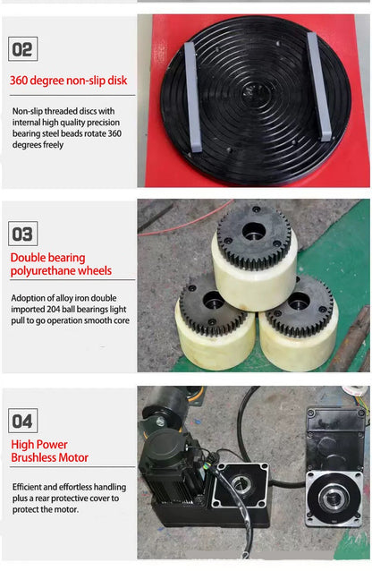 Patinete Elétrico Máquina de 10-50t Dolly de Transporte de Cargas Pesadas com Controle Remoto Sem Fio Movimentação de Cargas Pesadas Elétricas Tanque de Transporte com Patins Elétricos