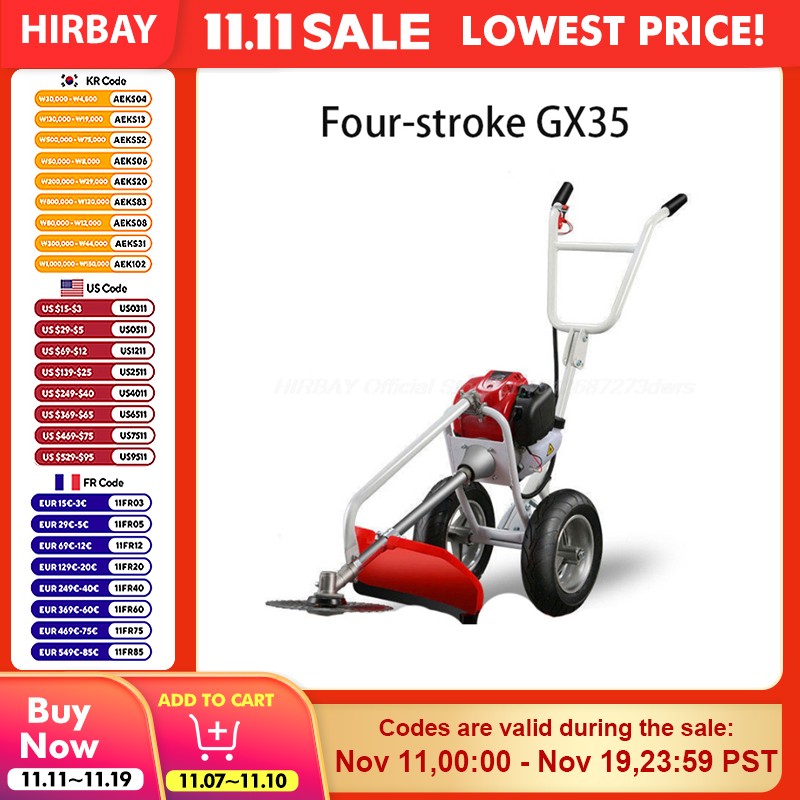 Four-stroke GX35 Quality Multi tool Brush cutter 4 stroke GX35 Engine Petrol strimmer Grass cutter Mini tiller ,Grass tiller