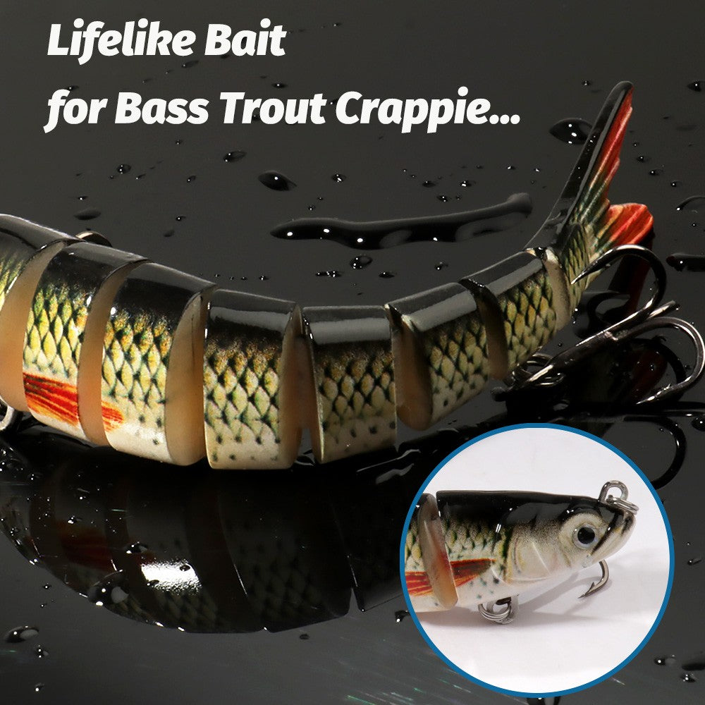 Isca Swimbait 11g 16g 27g Multi Articulada Lenta Afundante Segmentada Biônica Natação Pesca Baixo Anzol Triplo Pesca de Carpa Isca Dura