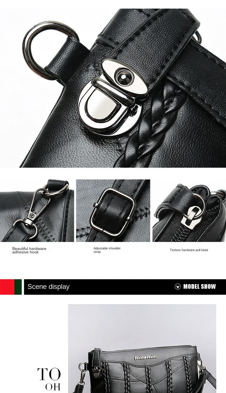 2024 New Single Shoulder Bag Women's Bag Fashionable New Atmosphere Change Handheld Bag Insert Lock Envelope Bag