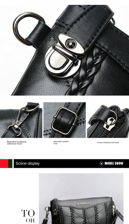 2024 New Single Shoulder Bag Women's Bag Fashionable New Atmosphere Change Handheld Bag Insert Lock Envelope Bag