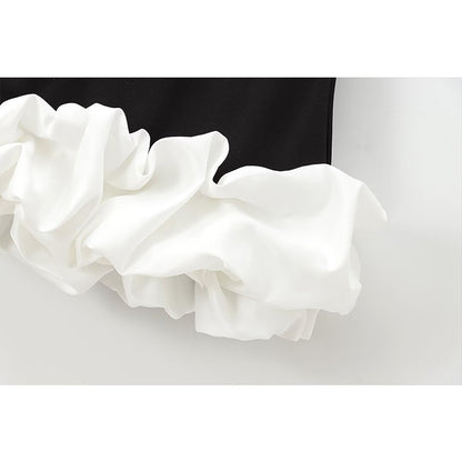 TFMLN Fashion Women Ruffle Pleated Dress Slim O-neck Sleeveless Backless Dresses Female 2025 Party Club Lady Vestidos