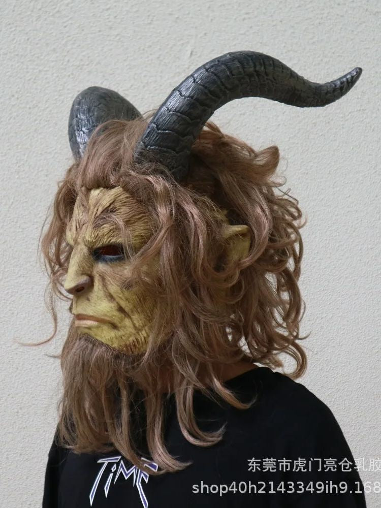 Movie Beauty The Beast Adam Prince Mask Cosplay Cool Horror Mask Latex Helmet Halloween Party Halloween Anime Prince Beast Set