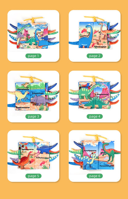 Baby Cloth Book Baby Toys 0-3 Year Old Infant Early Education Toys 6 Pages Cloth Book