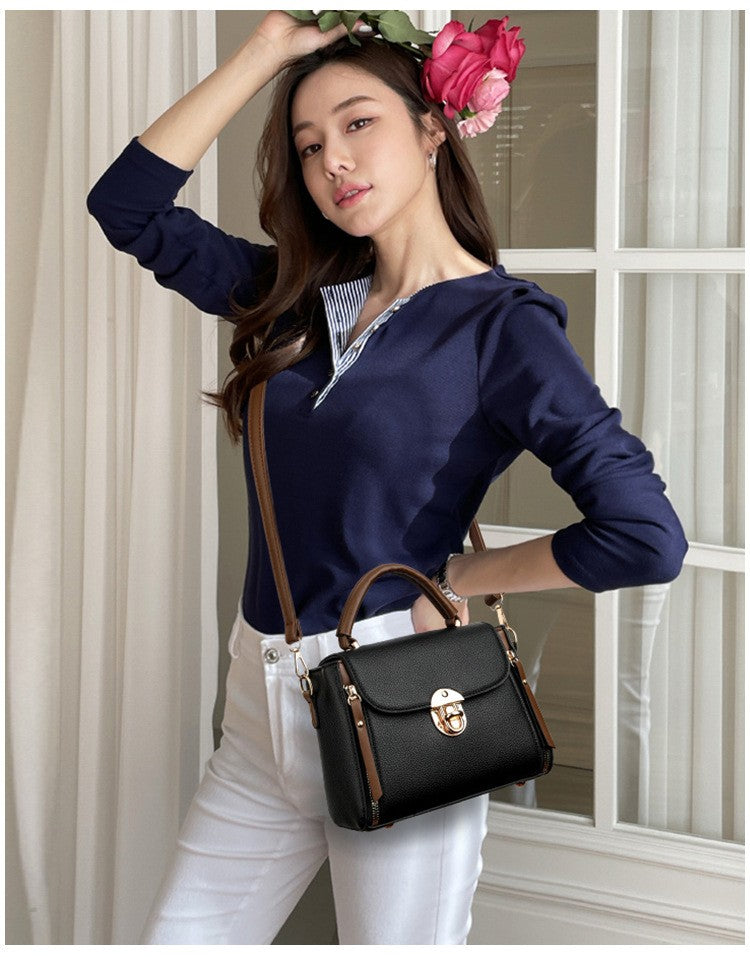 Vintage Handbag Women Fashion Crossbody Shoulder Bag Simple Small Square Bag Versatile Trendy